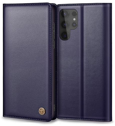Thorhülle Handyhülle für Samsung Galaxy S24 Ultra 5G Hülle, Lederhülle Schutzhülle Tasche für Samsung S24 Ultra Hülle Wallet Kartenfach Standfunktion Flip Case für Galaxy S24 Ultra Klappbar, Blau