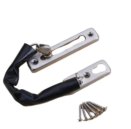 YGLEEULI Türkette Diebstahlsicherer Hoteltür-Kettenriegel aus Edelstahl, Sicherheitsschutz, Sicherheitsschloss, Sicherheitsbegrenzer, Werkzeuge, Hardware for die Haustür(Model B Silver)