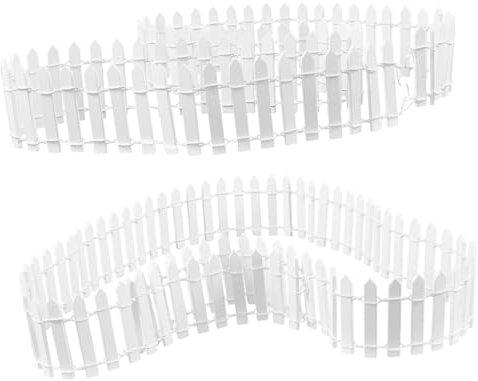 HANABASS 8 Sätze 5 Minizaun Für Sandtisch Zierzaun Mini-gartenzaun Feenhafter Lattenzaun Zaundekorationen Miniatur Gartenzaun Sandtisch Zaun Miniatur Lattenzaun Feenzaun Mini Hölzern Weiß