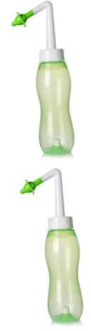 SHOWERORO 2 Stk Nasenreiniger nasenspray Nasenreinigung irrigation nasenspülungen Nasenspülflasche mit Druckspülung Nasenspülreiniger Waschflasche zur nasenspülung Green