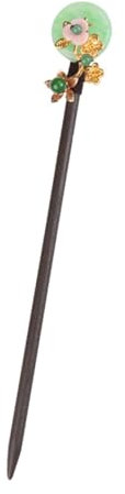 Baluue Épingle à Cheveux Chinoise en Bois Fourchette Antiquée Accessoire de Mariée Design Rétro Coiffure de Fête