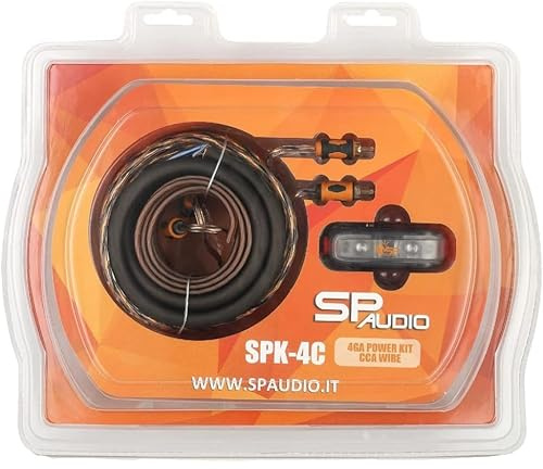 Générique KIT SET POUR SP AUDIO SPK-4C Kit de câbles 4 AWG amplificateurs haut-parleurs bateau piscine hôtel restaurant pizzeria pub bar, 1 kit