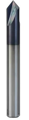 Hartmetall-Fasenfräser, 60/90/120 Grad Entgratfräser, 3-schneidiger CNC-V-Nutfräser for legierte und gehärtete Stähle(2xD4x50Lx60d)