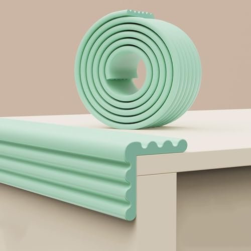 YLLSMGS Treppenkantenprofil aus PVC Treppenprofil Selbstklebend mit Starkem Kleber für Möbelkanten und Garagen(Green,20x1x4000cm)