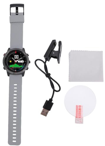 Keenso 1.3 Inch Diving Barometer Smartwatch, Depth Sensor Sports Watch, Call Text Notifications, for Swimming, Snorkeling, Deep Sea Diving (Black)