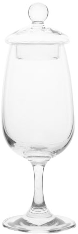 BESTonZON Bicchiere da Vino Stelo lungo Bicchieri da Whisky con Coperchio in Vetro Design di Degustazione Professionale per Aroma Uso Versatile per Vino e Dolci
