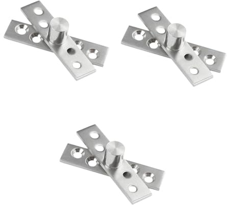 SZLIFE Cerniere a scomparsa da 3 pezzi, cerniera in acciaio inossidabile con perno centrale, facile installazione, cerniere a perno centrale per armadietti