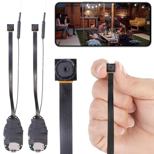 Somikon Kameramodul: 2er-Set 2K-Micro-Einbaukameras mit Bewegungserkennung, Mikrofon, WLAN (Mikro-Kamera, WLAN-Minikamera zum Einbau für die Aquarium-Beobachtung im Wohnzimmer)