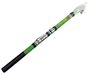 Bärbar teleskopisk Bärbart fiskespö med hög koldioxidhalt Teleskopiskt Ultralätt sten(Green,2.4 m)