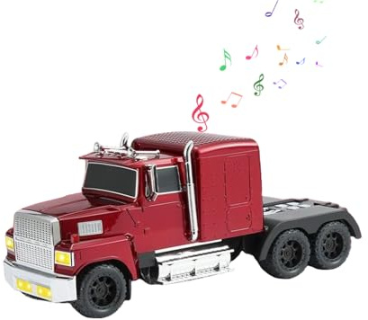 Altoparlante wireless - Amplificatore da viaggio a forma di camion con microfono integrato, altoparlanti da tavolo wireless con luce LED e radio FM - per gli amanti 'auto, delle feste, della