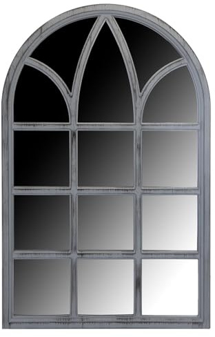 VFM e-Store - Mirror for Garden Gift Ideas, Decor - 78.5cm X 50.5cm Grey X 1