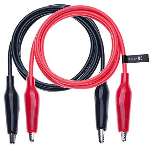 Crocodile Des Clips Électrique Isolé Câble Multimètre Tester Pistes Alligator Agrafe Pinces Double Terminé Testeur de Tension (0.5 Meter/Rouge & Noir)