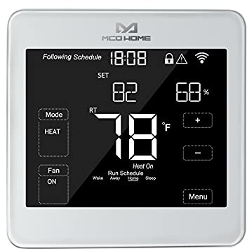 MCO Home Intelligentes Thermostat zum Kühlen und Heizen, 24VAC, MH-F500