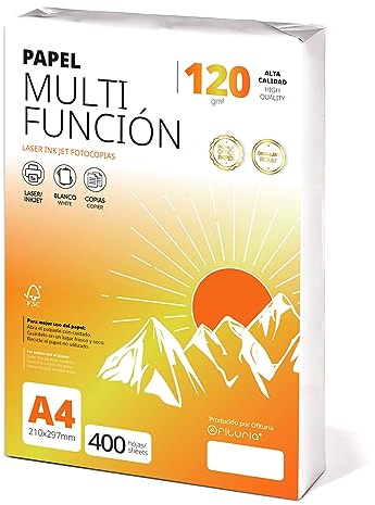 Folios a4 120 g 400 feuilles, papier polyvalent pour imprimante, feuilles pour imprimantes laser et injection, photocopieur, pour usage bureau, matériel scolaire, paquet de folios - Ofituria (120 g,