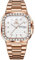 OLEVS Watches Men Luxury Square Diamond Bezel Classic White Men's Watch Rose Gold Stainless Steel Band Analog Quartz Wrist Watches for Men Casual Waterproof Luminous Day Date Mens Watch
