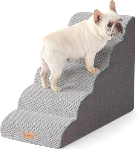 Gardner Pet Scala per Cani Piccoli, 58cm, 5 Gradini, Grigio