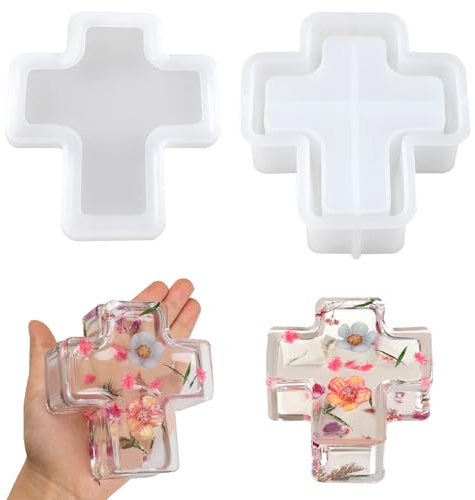 Cross Box Silicone Mold Resin Molds Silicone Clearance Epoxy Resin Molds Jar Storage Silicone Mold for Resin Clay Casting