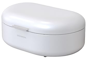 SIEGWERK - Design-Brotkasten PANEA - Korpus, Griff und Scharniere aus Metall - hochwertige Qualität - weiss