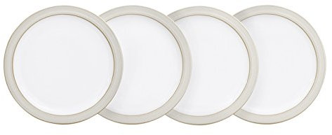 Denby 375041103 Natural Canvas Plate Set, Cream, Small, Set of 4