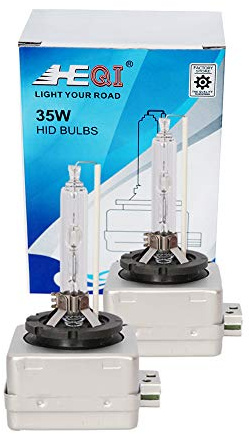 HEQI D3S Xenon HID Headlights Bulb - 6000K 35W Replacement Lights -24 month Warranty- Pack of 2