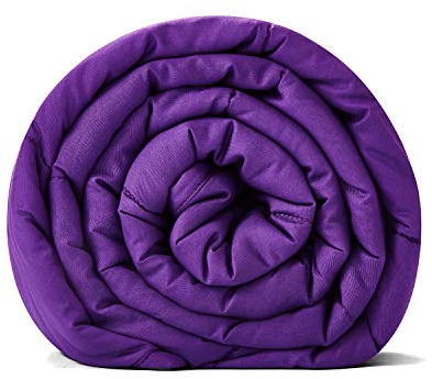 TONGDADA Kids Weighted Blanket | 40''x60'',7lbs | for Child Between 55-80 lbs | Premium Cotton Material with Glass Beads | Violet