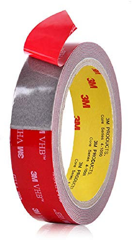 3M 4229P Cinta Adhesiva de Doble Cara Extra Fuerte, Impermeable, Resistente a Altas Temperaturas para Coche, Decorar y Reparar (2cm * 4.7m)