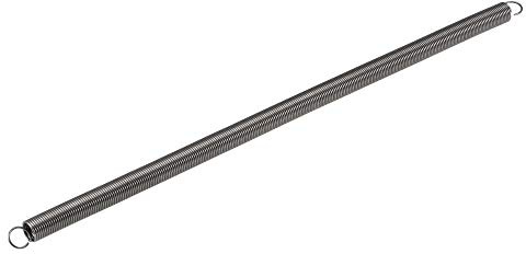 sourcing map Spannfeder Zugfedern, 14 mm Außendurchmesser, 1,4 mm Drahtstärke, 700 mm ausgezogene Länge, 400 mm Freie Länge, Federstahl, 3,8 kg Tragfähigkeit, Grau