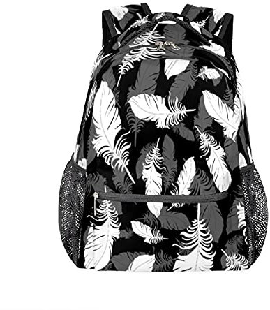 Rucksack mit Tierfeder-Illustration, personalisiertes Muster, Büchertaschen, Freizeit-Rucksack für Teenager, Jungen und Mädchen, Rucksack, Laptop, athletisch, Outdoor, Wandern, Camping, Reisen,