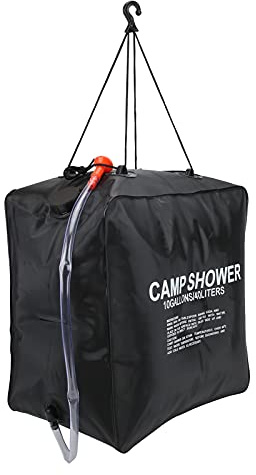 YUUGAA Solar-Duschtasche, 40 l, Solar-Duschtasche, Wassersack, zum Schwimmen, mit Energie, Campingdusche, für den Außenbereich, mit Solarenergie beheizt
