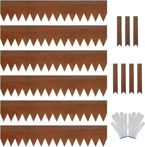WORTH 14-Gauge Corten Steel Landscape Edging, 20Ft Metal Garden Lawn Edging