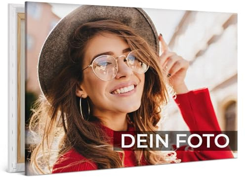 BILDER DE Personalisierte Leinwand | Fotoleinwand mit eigenem Bild | Leinwandbild als Geschenk | selbst gestalten | Leinwand bedrucken lassen | Custom Canvas | Querformat 30x20 cm