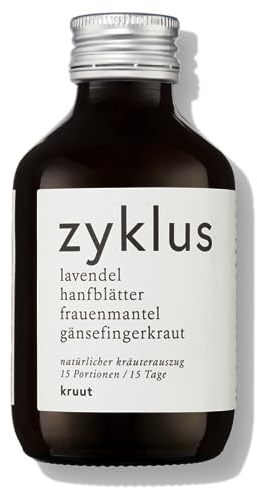 Kruut – Zyklus Bio-Kräuterauszug 150ml – female Balance Oxymel aus heimischen Wildkräutern – Elixier aus Lavendel, Frauenmantel, Hanfblätten mit rohem Honig & natürlichem Apfelessig Tinktur