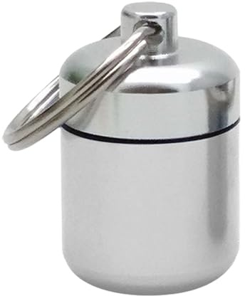 Small Metal Box, Keychain Pill Container, Outdoor Keychain Pill Case, Space Saving Storage Container for Jewelry, Earplugs, Colorful Pill Case for Travel Uozonit
