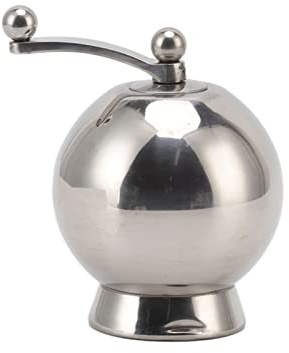 Hooleey Pfeffermühle, lange Kurbel, 304 Edelstahl, rund, handgekurbelt, Gewürz- und Salzmühle, für Zuhause und Küche (-3118220334011)