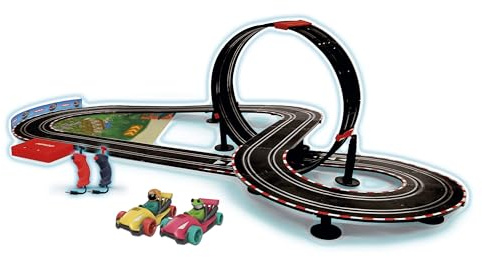 Ninco - Veloku Racers Jungle, barnbilar med 500 cm körsträcka, roliga fordon med ljus och 2 karaktärer, utformade för barn från 3 år (91022)