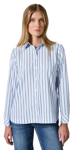 Cecil B345129 Blusa a Righe, Blouse Blue, L Donna