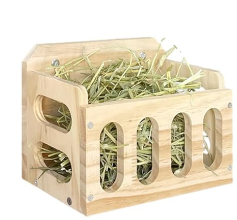Heuraufe aus - Heuraufe für Meerschweinchen | Heu-Futterstation aus für Kaninchen, Meerschweinchen, Heuraufe aus, Heuhalter für kleine Haustiere