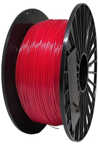 Finnotech F3D Premium TPU Filament 1.75 mm, Flexibles 3D-Drucker Filament, Maßgenauigkeit +/- 0.03mm, 1 kg Spule, Exzellente Haftung, Für exakte 3D Drucke, Rot