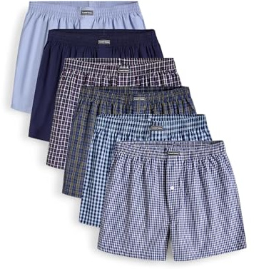 Lower East Boxershorts för män (6-pack), flerfärgad, L