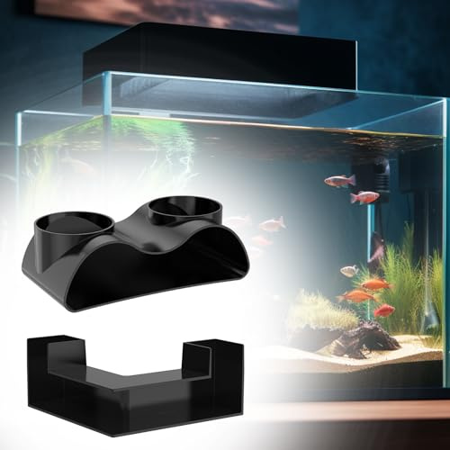 2 Stück Aquarium Unterirdischer,Kunststoff VersteckenAquarium Tunnel,Tunnel Höhle für Fische und Garnelen, Zwei Löcher Design und LFörmiges Design,Wels Versteck,Beobachtungstunnel,Aquarium Dekoration