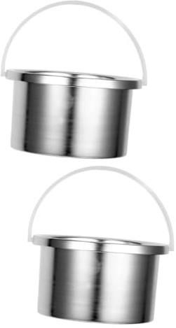 NIYANGLE 2 pièces Pot Intérieur Aluminium pour Machine à la Cire Récipient Durable et Facile à Nettoyer pour Épilation Accessoire Pratique pour Chauffe Cire