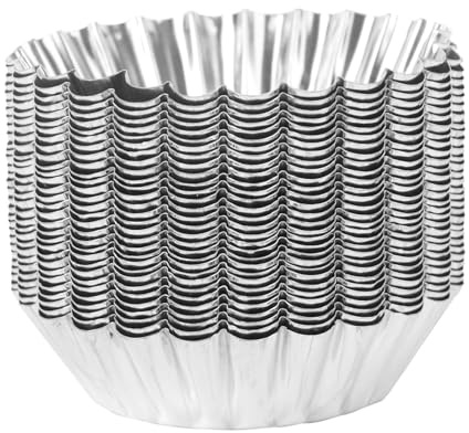 DECHOUS 30pcs Tinplate Egg Tart Molds Nonstick Tartlets Pans for Muffin Cupcake Baking Quick Heat Conductivity Easy Release and Cleaning Metal Baking Cups for Pies Souffles Cookies