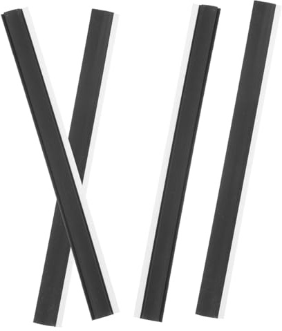 HEMOTON 4pcs Rubber Edge Strips for Dustpan Replacement Soft Rubber Lip Accessories for Garbage Shovel and Cleaning Tools Practical Dustpan Seal Inserts