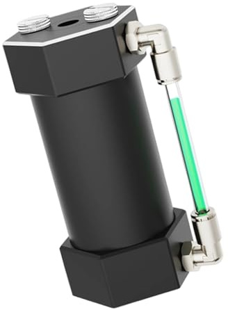 YUGSHNKFC Robuster Aluminium-Flüssigkeitskühlbehälter, Thermo-Computer-Hardware, Drehfenster-Zubehör, robuster Metall-Wasserkühltank