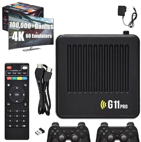 All8bit, All 8 Bit G11 Pro, All 8 Bit Console G11 Pro, 100,000 Games, [4K + 256GB] with Dual Controllers, Play Gaming Console (256, GB)
