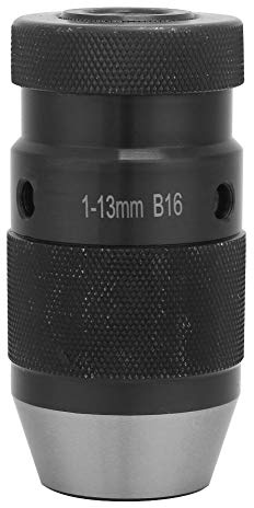 FTVOGUE Mandrin de Perçage sans clé en Acier au Carbone B16, capacité de 1 à 13, Mâchoires Trempées à Serrage Automatique, Démontage Facile pour Perceuse à Colonne, Perceuse d'établi, Utilisateurs