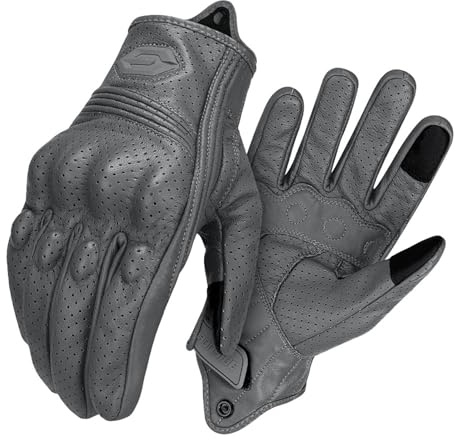 Limtula 1 paio guanti da premium con rete traspirante e pelle per uomo e donna in 7 colori opzionali Guanti da motociclista con ventilazione