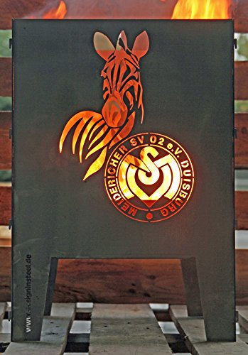 Design in Steel - Feuerkorb MSV Duisburg 30 x 30 cm - Serie Coybo
