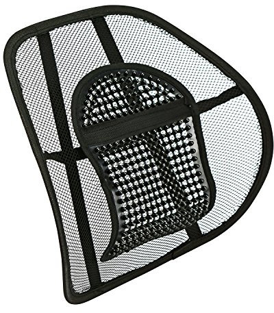 Sentik Mesh Back Support, Mesh Lumbar Support Cushion Air Flow Chair Back Support with Elastic Strap Back Rest for Home Office Chair Car Seat Back Pain Relief