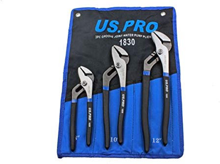 US PRO 1830 - Alicates para bomba de agua (3 unidades)